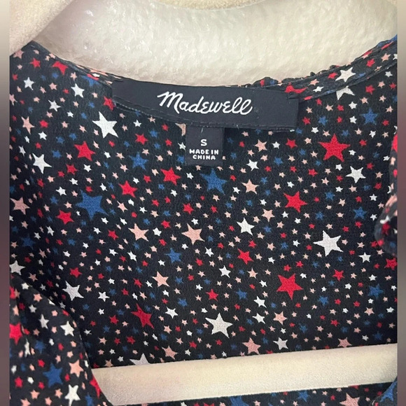 MADEWELL Starry Night Silk Wrap Top - Picture 3 of 6